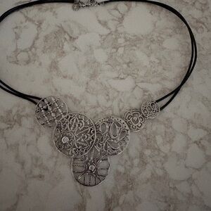 Sulpada Silver and Leather Necklace